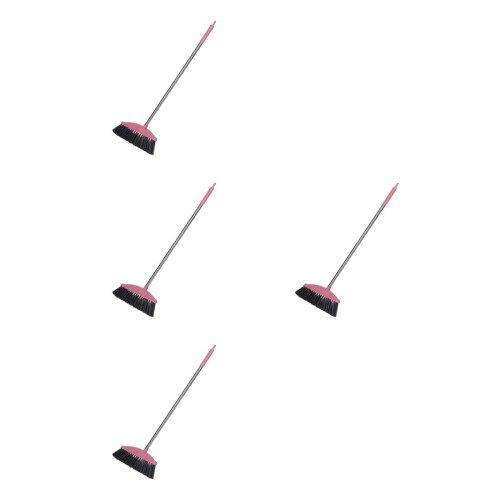 4Pièces Balais Reutilisables Manche Long Polyvalent Rose Nettoyage 1