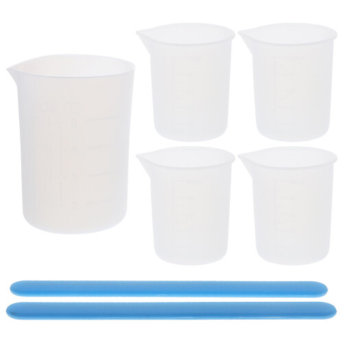 4Ensembles Coupes Doseuses Silicone Colorées Outils Mélange Époxy DIY