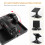 1Ensemble Support Ajustable Détecteur Noir En Nylon Avec Base 7