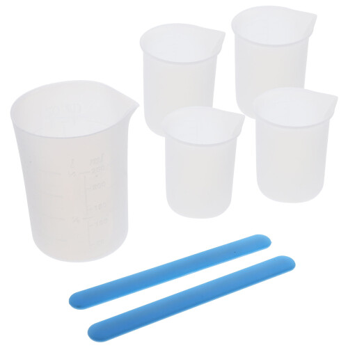 4Ensembles Coupes Doseuses Silicone Colorées Outils Mélange Époxy DIY 1