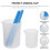 4Ensembles Coupes Doseuses Silicone Colorées Outils Mélange Époxy DIY 6