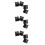 12Pièces Anneaux Caoutchouc Clips Montagne Noir 9