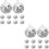 20Pièces Boules Miroir Disco Argentées Suspension Décorative 7