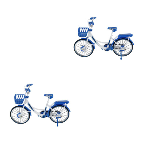 2Pièces Mini Ornement Bleu En Alliage Pour Bureau 2