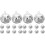 20Pièces Boules Miroir Disco Argentées Suspension Décorative 3
