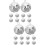 20Pièces Boules Miroir Disco Argentées Suspension Décorative 8