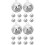 20Pièces Boules Miroir Disco Argentées Suspension Décorative 6