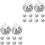 20Pièces Boules Miroir Disco Argentées Suspension Décorative 4