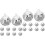 20Pièces Boules Miroir Disco Argentées Suspension Décorative 5