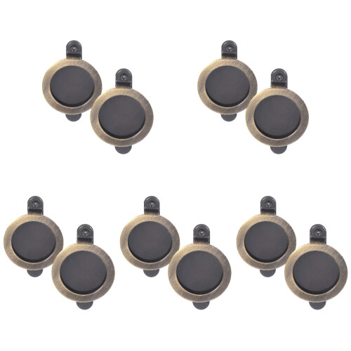 10Pièces Cache-Œil De Porte Noir En Cuivre Élément Habitat 2