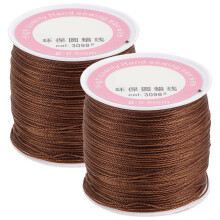 10Pièces Fil Cire Etanche Pour Cuir Usage Couture Polyester Café