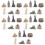 35Pièces Figure Architecture Résine Décor Table Original Couleurs 8