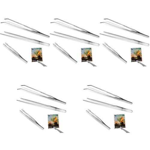 15Pièces Pince Acier Inox Longue Usage Jardin 1