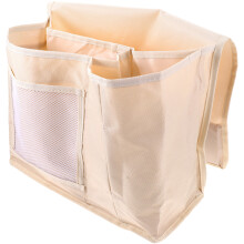 2Pièces Rangement Suspendu Beige En Oxford Solide Pour Lit