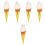 5Pièces Glace Artificielle Blanche PVC Accessoire Décoratif Polyvalent 6