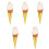 5Pièces Glace Artificielle Blanche PVC Accessoire Décoratif Polyvalent 5