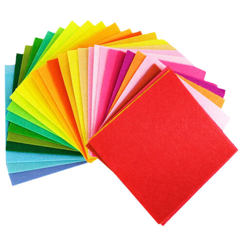 80Pcs DIY Felt Cloth Sheets Assorted Colors for Crafting and Patchwork 1