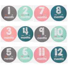 2Sets Baby Month Stickers Adhesive Paper DIY Newborn Decals
