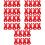 40Pcs Red Easter Fork Cutter Bags Rabbit Shape Tableware Holder 9