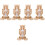 5Sets Convenient Khaki Cage Water Feeder with Adjustable Height Slot 6
