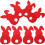 40Pcs Red Easter Fork Cutter Bags Rabbit Shape Tableware Holder 3