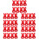 40Pcs Red Easter Fork Cutter Bags Rabbit Shape Tableware Holder 8