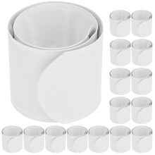 120Pcs Fun White Slap Bracelets Portable Kids DIY Bands Birthday Party