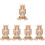 5Sets Convenient Khaki Cage Water Feeder with Adjustable Height Slot 7