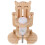 5Sets Convenient Khaki Cage Water Feeder with Adjustable Height Slot 2