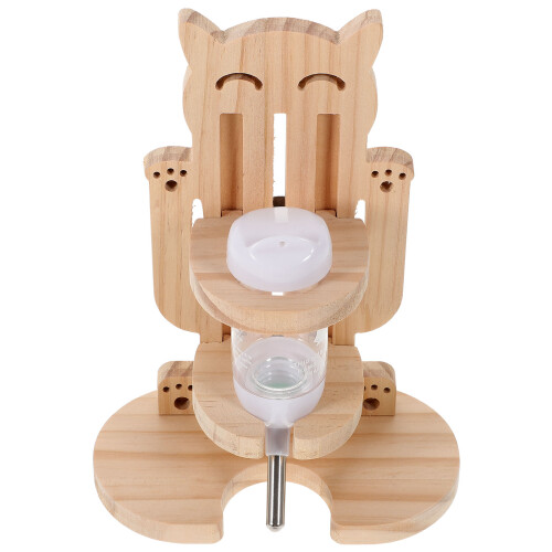 5Sets Convenient Khaki Cage Water Feeder with Adjustable Height Slot 1