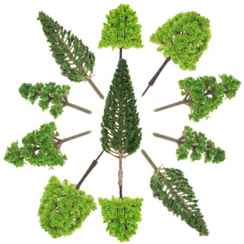 150Pcs Artificial Miniature Trees Green DIY Sand Table Landscape Decor