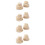 40Pcs Smooth Wooden Stone Stacked Blocks Educational Plaything 10