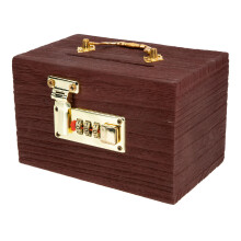 2Pcs Premium Wood Treasure Chest Vintage Decorative Cash Box with Lock