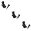 3Pcs Durable Mounts with 360 Degree Swivel Black Camera Holders 9