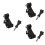 3Pcs Durable Mounts with 360 Degree Swivel Black Camera Holders 6
