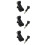 3Pcs Durable Mounts with 360 Degree Swivel Black Camera Holders 8