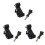 3Pcs Durable Mounts with 360 Degree Swivel Black Camera Holders 2