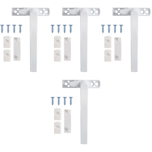 4Pcs Durable Aluminum Alloy Right Door Handle White for Windows 2