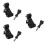 3Pcs Durable Mounts with 360 Degree Swivel Black Camera Holders 7