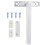 4Pcs Durable Aluminum Alloy Right Door Handle White for Windows 1