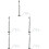 5Pcs Mini Simulation Railroad Lights Black for Sand Table Ornaments 5