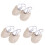 3St Stretch Halfzool Dance Shoes Beige Met Dubbele Elastische Band 2