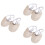3St Stretch Halfzool Dance Shoes Beige Met Dubbele Elastische Band 6
