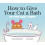 How to Give Your Cat a Bath by John Martz Paperback Book 1