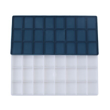 2St Grids Paintbox, Waterverfdoos in Plastic, 24 Vakken, Kleurrijk