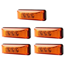5X 3 Led 3.9Inch Car Truck Side  Light Tail Rear Lamps Indicator  10-24V for Trailer Rv Boat Lorry