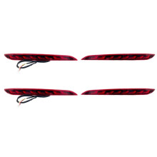 4x Car Rear Bumper Light LED Dynamic Turn Signal Lights Rear Warning Lamp Reflector for Sonata 2015-2017