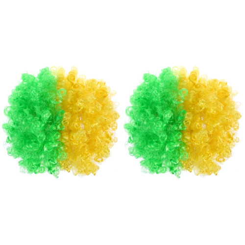 2St Polyester Pruik Clown Multi Internationale Wedstrijden 1