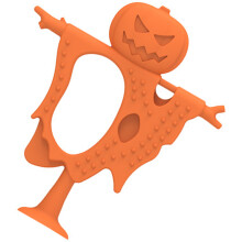 4St Baby Bijtspeeltje Siliconen Pompoen Halloween