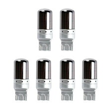 6 Pièces Séries Chrome 7440 T20 144SMD Ambre Canbus Sans Erreur LED Lampe Ampoule Clignotants Lumière